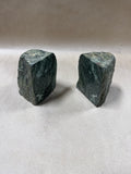 Natural Green Nephrite Jade Bookends