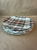 Pottery Barn Holiday Plaid Salad Plates - Set Of 4 - 2 Available - PRICED INDIVIDUALLY