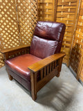 Mission Style Leather Reclining Chair