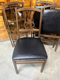 Set of 4 Stakmore Folding Wooden Chairs
