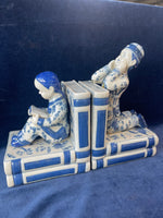 Blue and White Porcelain Chinese Book Ends