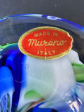 Italian Murano Tutti Frutti Domed Art Glass Paperweight