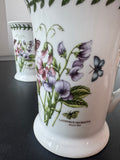 Pair of Portmeirion Garden Botanic Sweet Pea Flared Coffee Mugs