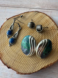 Trio of Silver Tone Vintage Earrings (B)