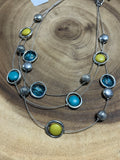 "Crystal Collection" Three Strand Necklace