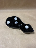 Black Lucite Shell Spoon Holder