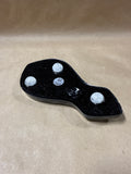 Black Lucite Shell Spoon Holder