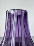 Retro Purple Striped Art Glass Vase
