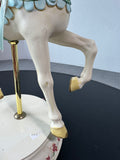 Large Resin Floral Vintage Carousel Horse
