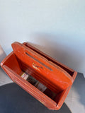 Painted Wooden Divided Magazine Rack with Western Motif