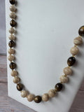 Shades of Brown Vintage Beaded Necklace
