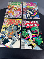 (D) Lot of 5 Marvel Power Pack with 2 Power Man and Iron Fist Vintage Comics