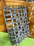 Rustic Wall Pocket with Woven Basket Weave Design