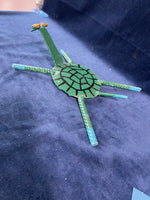 Abstract Turtle Metal Folk Art Piece