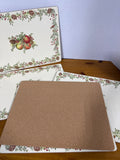 Holiday Fruit Lenox Williamsburg Cork Back Placemats - Set Of 6 (G)