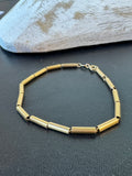 14K Gold Tube Link Bracelet