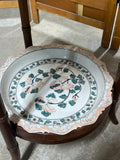 Vintage Two Tier stand with Maitland Smith Ltd. Ceramic Bowls ***Read Description***