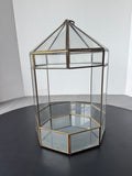Glass & Brass Vintage Octagonal Terrarium