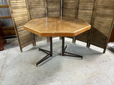 Vintage Octagon Dining Table, No Leaf/No Chairs