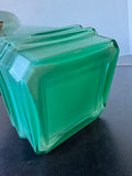 Translucent Aqua Art Deco Style Glass Vase