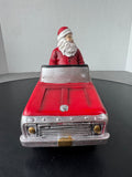 Heavyweight Resin Santa Driving Red Truck