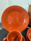 (L) Homer Laughlin Fiestaware 5-Piece Paprika Place Setting in Box