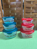 Lock & Lock Christmas Themed Plastic Food Storage Containers, 6 pc