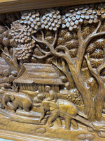 Carved Asian Panel