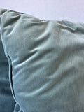 Pair of Dusty Teal Velvet Throw Pillows