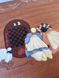 Folk Hand Painted Vintage Wooden Writing Lap Desk