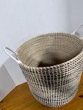 Boho Woven Storage Basket with Handles