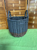 Gray & Brown Basket with Handles