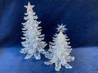 Pair of Plastic Icicle Christmas Trees