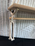 Bohemian Style Macrame Wooden Hanging Shelf & Plant Stand