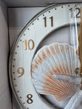 Sealed Seashells Nautical Wall Clock in Box