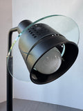 Black Metal Desk Lamp with Brass Accents (WORKS)
