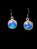 Sterling Dichroic Glass Earrings