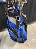 Datrek Blue Golf Bag with 13 Clubs, Covers & Lots of Accessories