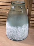Frosted Recycled Glass Vase