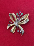 Siffari 14K Gold Brooch with Diamonds - 9.57g