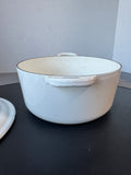Le Creuset White Enamel Cast Iron Dutch Oven