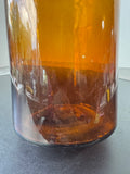 EHE Co. Amber Glass Vintage Semijohn Bottle