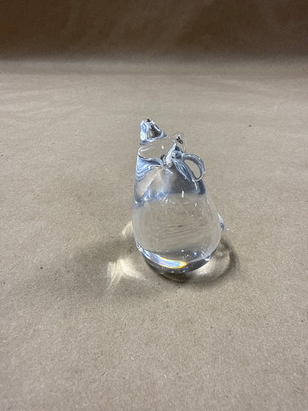 (A) Glass Mouse Paper Weight