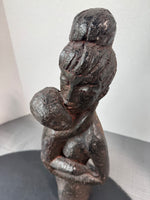 Signed Leonardo Art Works Mother & Child Sculpture