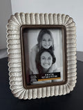 Crackled Cream Scalloped Studio Decor Heritage Home Tabletop Frame