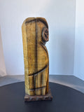 Hand Carved Wooden Owl Hidden Wine Bottle Holdee