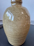 Brown Speckled Pottery Lamp (WORKS)