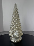 Mercury Style Glass Christmas Tree with White & Colored Lights (WORKS) (2 AVAILABLE—PRICED INDIVIDUALLY)