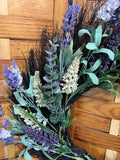 Faux Eucalyptus & Lavender 24"D Wreath