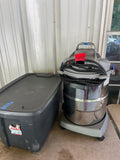 Shop Vac, 12 Gallon, with Bin of Hoses and Filter Bags, Powers on